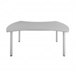 Geschwungener Tisch, 140x70 cm (B/T), höhenverstellbar von 58-72 cm 